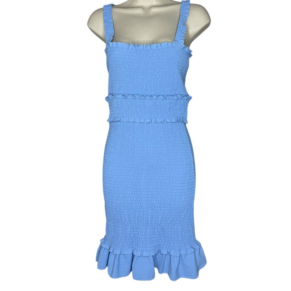 Love Tree Light Blue Textured Top
